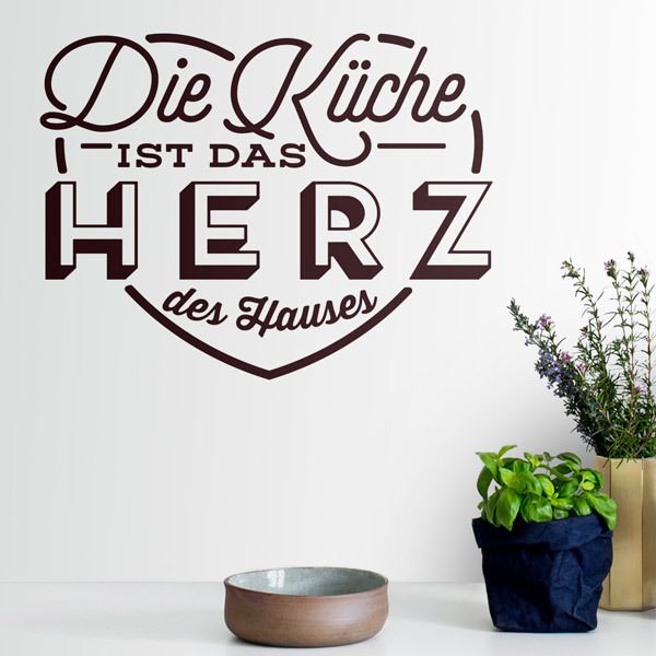 Stickers muraux: La Cuisine est le Coeur de la Maison en Allemand