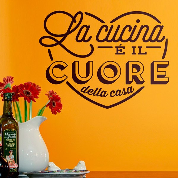 Stickers muraux: La Cuisine est le Coeur de la Maison en Italien