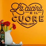 Stickers muraux: La Cuisine est le Coeur de la Maison en Italien 3
