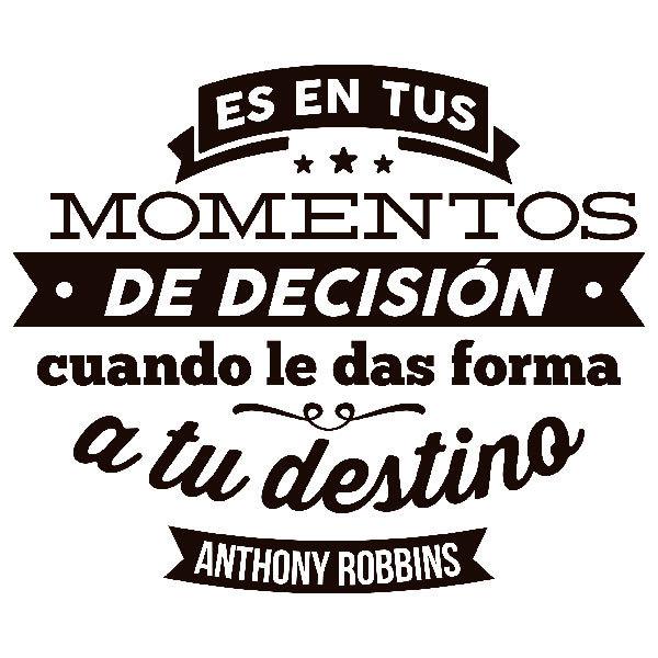 Stickers muraux: Momentos de decisión - Anthony Robbins