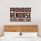 Stickers muraux: Prohibido rendirse 2