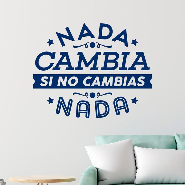 Stickers muraux: Nada cambia si no cambias nada