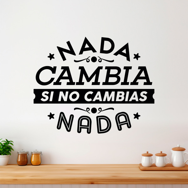 Stickers muraux: Nada cambia si no cambias nada