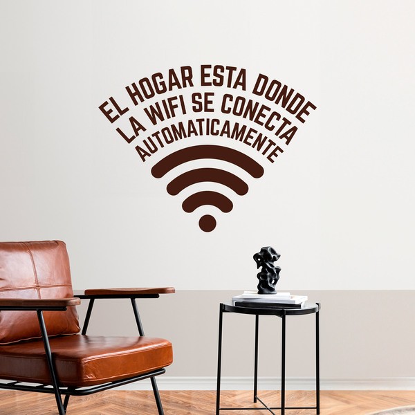 Stickers muraux: El hogar está donde la wifi se conecta