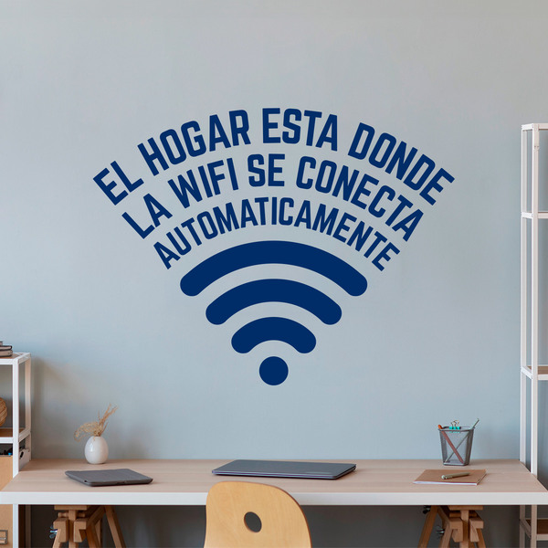 Stickers muraux: El hogar está donde la wifi se conecta