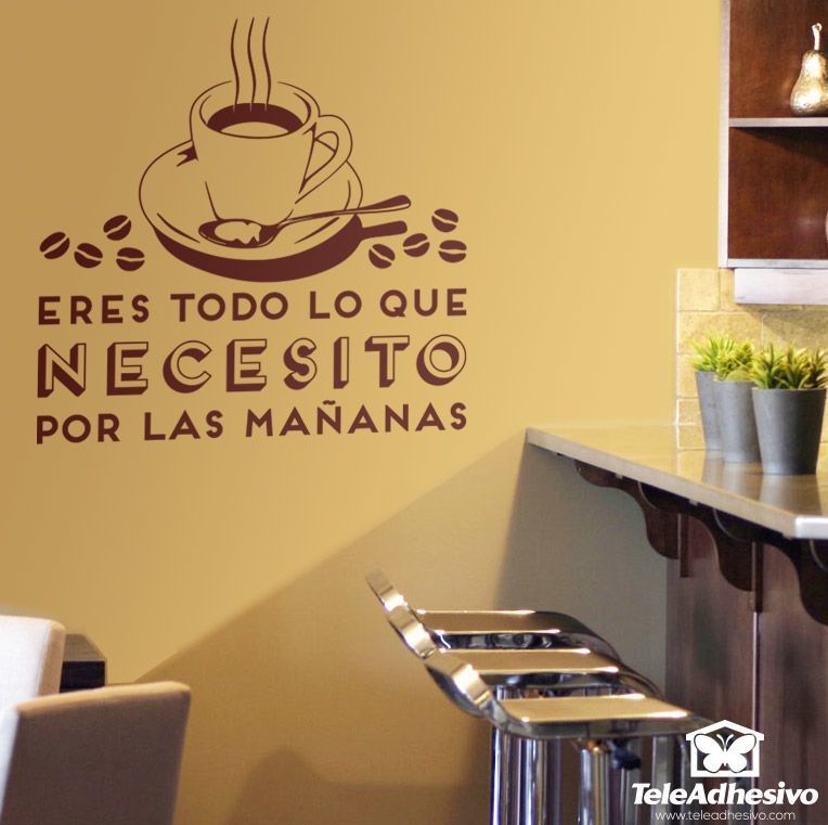 Stickers muraux: Eres todo lo que necesito - Café