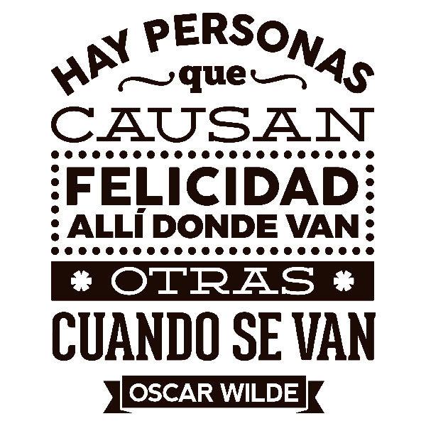 Stickers muraux: Hay personas que... - Oscar Wilde