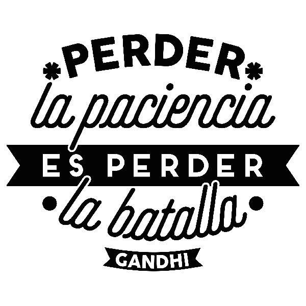 Stickers muraux: Perder la paciencia... Gandhi