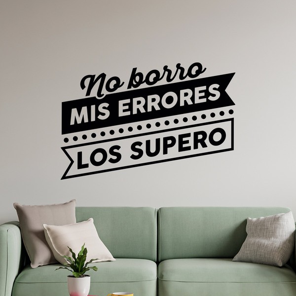 Stickers muraux: No borro mis errores, los supero