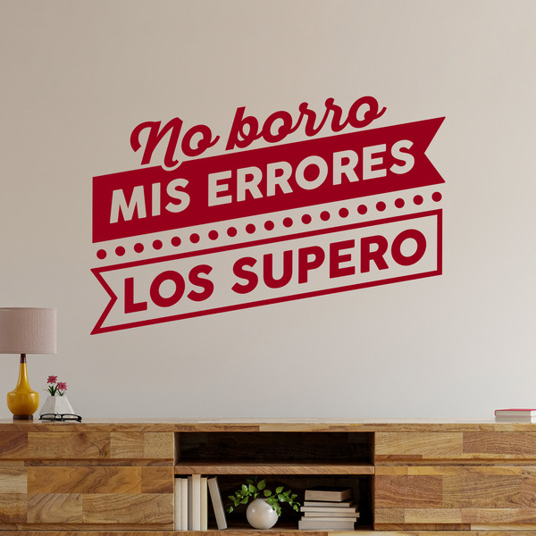 Stickers muraux: No borro mis errores, los supero