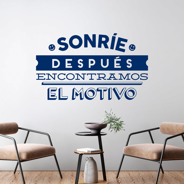 Stickers muraux: Sonríe, después encontramos el motivo