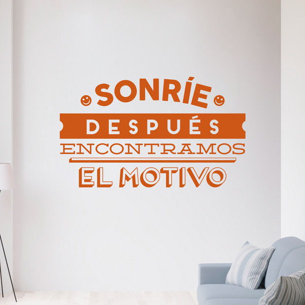 Stickers muraux: Sonríe, después encontramos el motivo