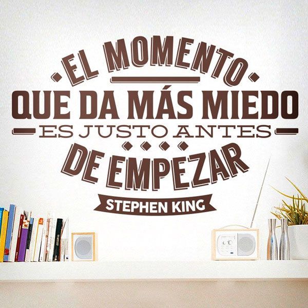 Stickers muraux: El momento que da más miedo... Stephen  King