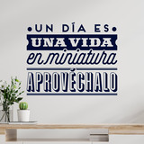 Stickers muraux: Un día es una vida en miniatura 4