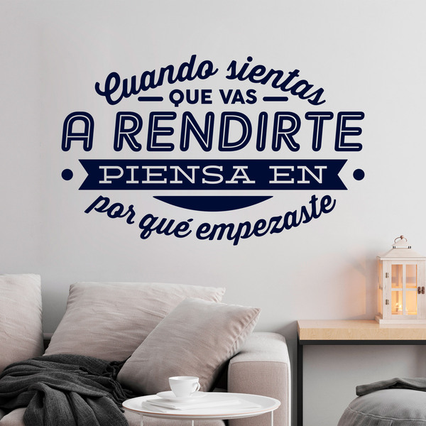 Stickers muraux: Cuando sientas que vas a rendirte...