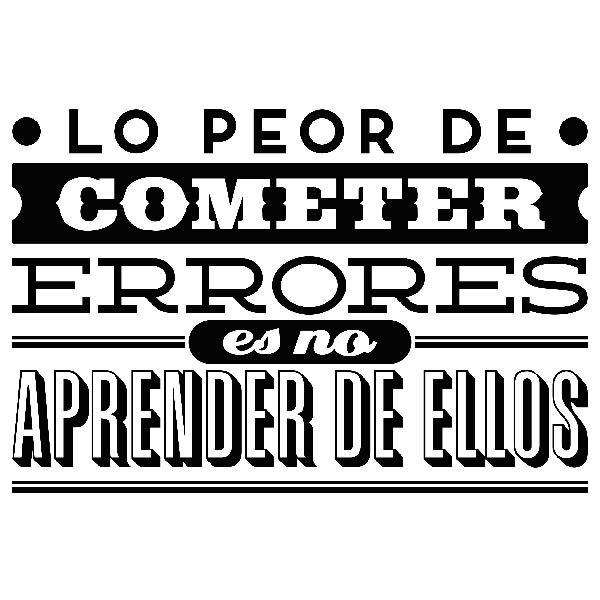 Stickers muraux: Lo peor de cometer errores...