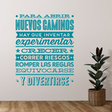 Stickers muraux: Para abrir nuevos caminos... 3