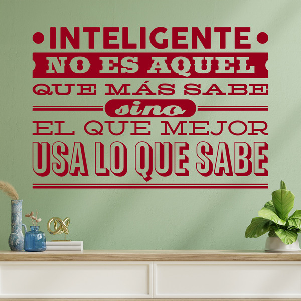 Stickers muraux: Inteligente no es aquel que más sabe...