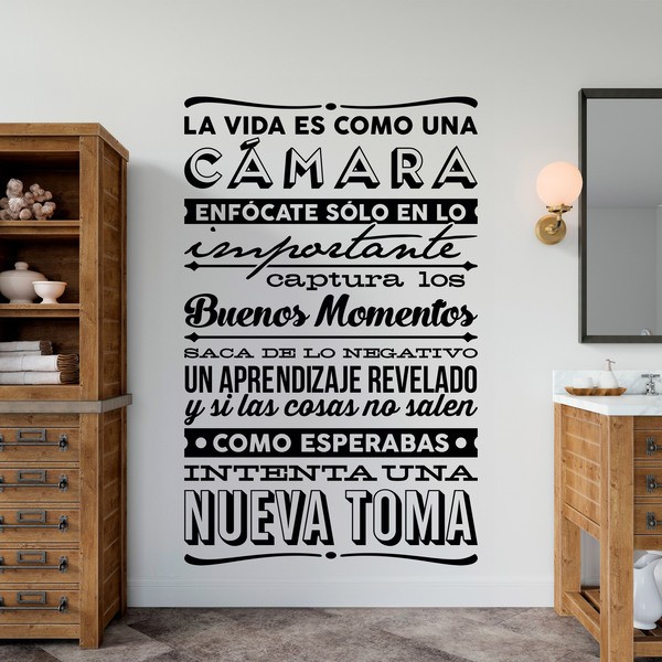 Stickers muraux: La vida es como una cámara