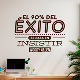 Stickers muraux: El 90% del éxito - Woody Allen 3