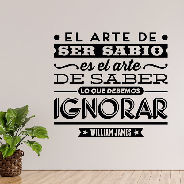 Stickers muraux: El arte de ser sabio - William James