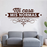 Stickers muraux: Mi casa, mis normas 3