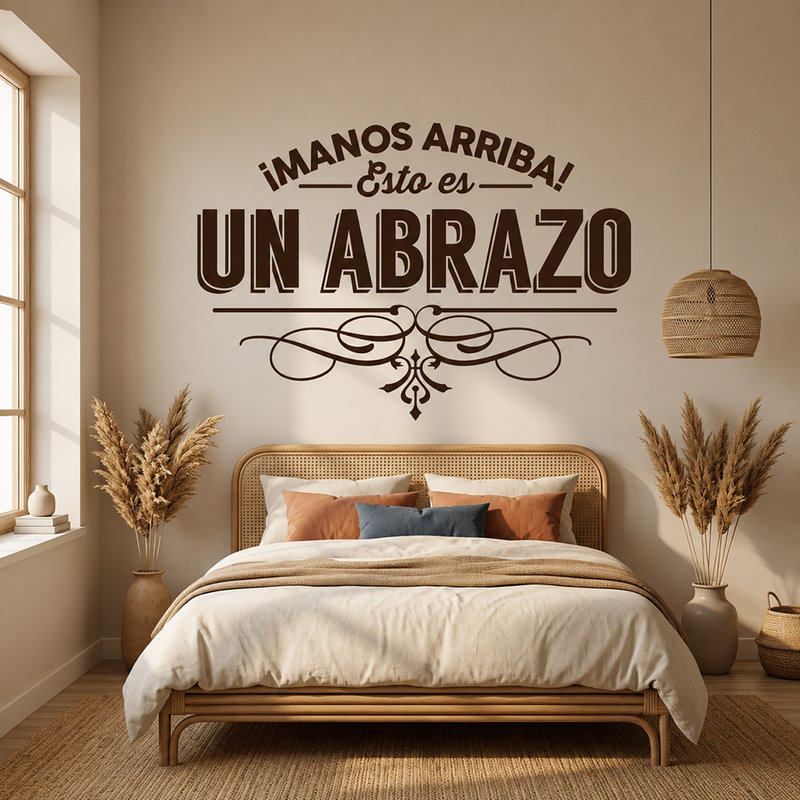 Stickers muraux: &iexcl;Manos arriba! Esto es un abrazo