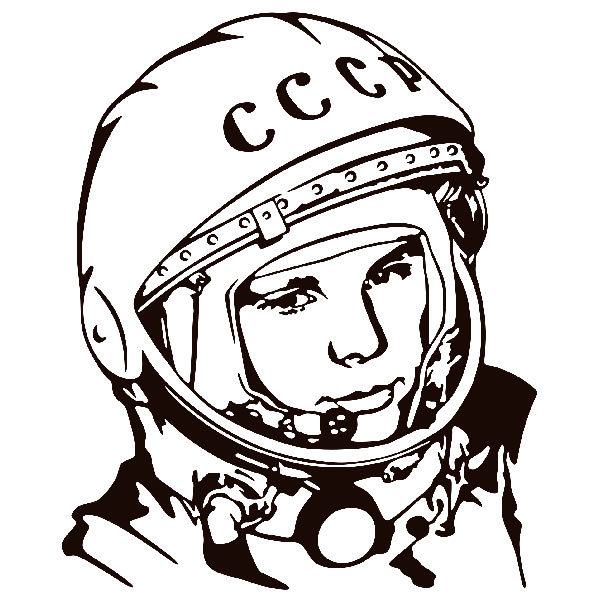 Stickers muraux: Astronaute Yuri Gagarin