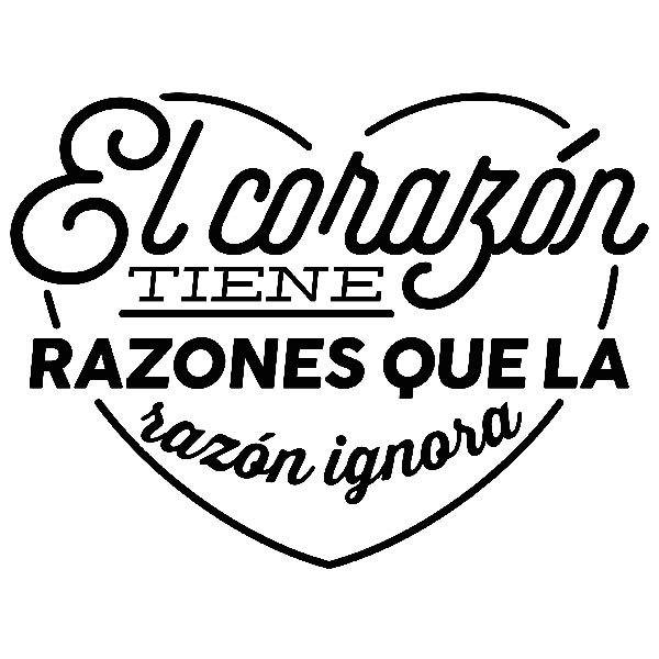 Stickers muraux: El corazón tiene razones...