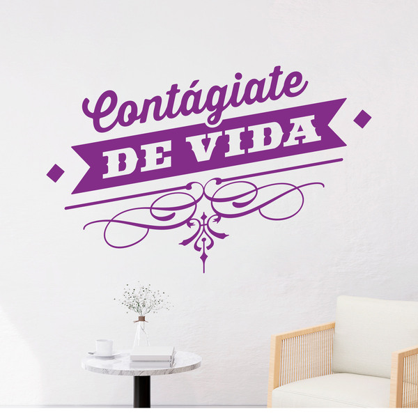 Stickers muraux: Contágiate de vida