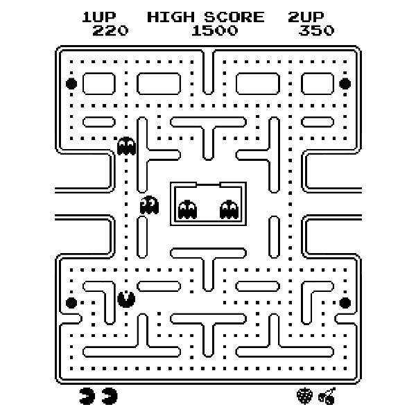 Coll Coloring Pages Game Pac Man Coloring Page Pacman Vector at