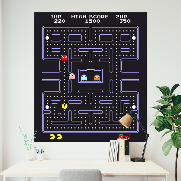 Stickers muraux: Pac-Man Arcade Game Couleur