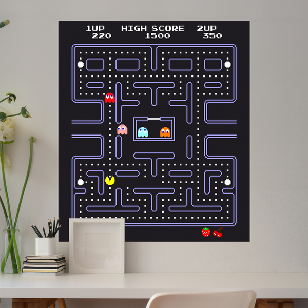 Stickers muraux: Pac-Man Arcade Game Couleur