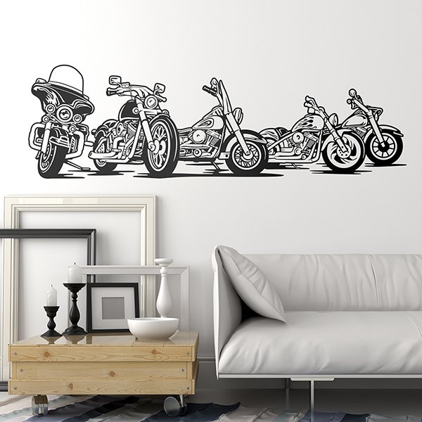 Stickers muraux: 5 Harley Davidson moto
