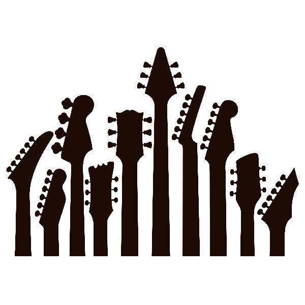Stickers muraux: Mâts de guitare