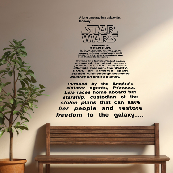 Stickers muraux: Texte d'introduction de Star Wars