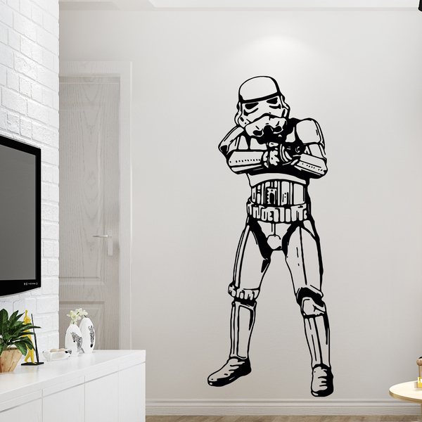 Stickers Muraux 3d Autocollant de toilette drôle WC Autocollant Star War  Home Decor Français : : Cuisine et Maison