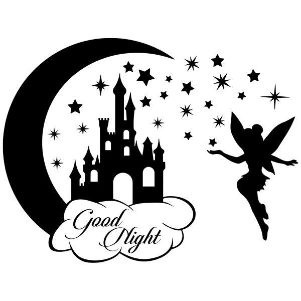 Stickers pour enfants: Château et Cloche, bonne nuit