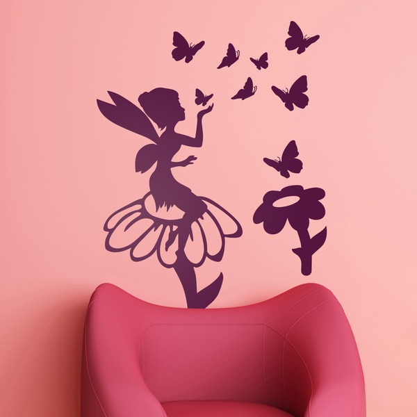 Stickers pour enfants: Cloche, Fleurs et Papillons