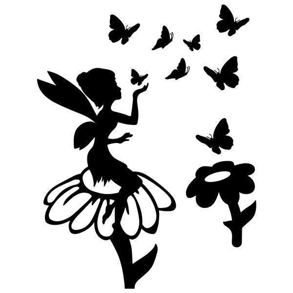 Stickers pour enfants: Cloche, Fleurs et Papillons