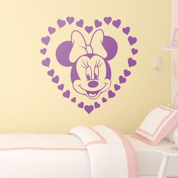 Stickers pour enfants: Minnie Mouse et les coeurs