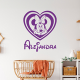 Stickers pour enfants: Coeur Minnie Mouse personnalisé 2