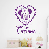 Stickers pour enfants: Coeur personnalisé de Minnie 2