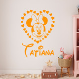 Stickers pour enfants: Coeur personnalisé de Minnie 3