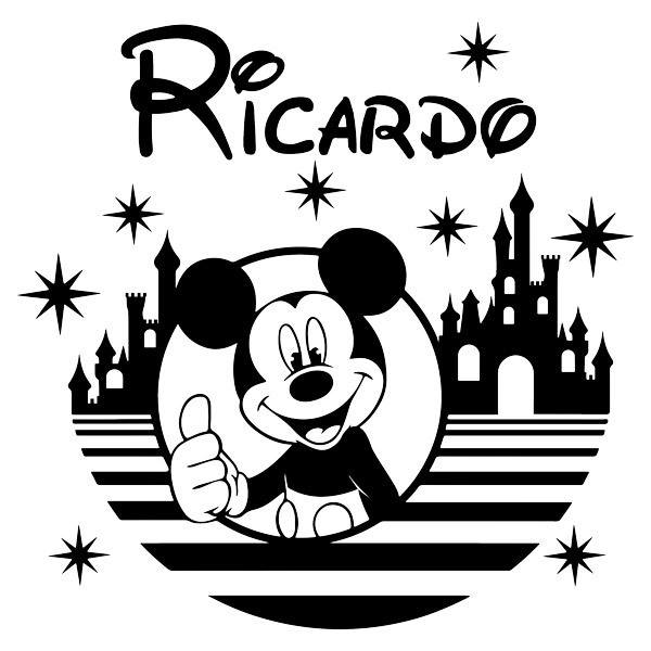 Stickers pour enfants: Mickey Mouse, château et étoiles