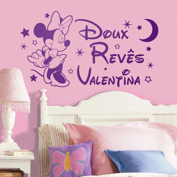 Stickers géant Minnie Mouse & Fleurs Disney  Sticker sur Découvrez les  stickers et et décalcos pour enfant sur Déco de Héros