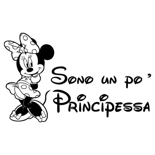 Stickers pour enfants: Minnie, Sono a po principessa
