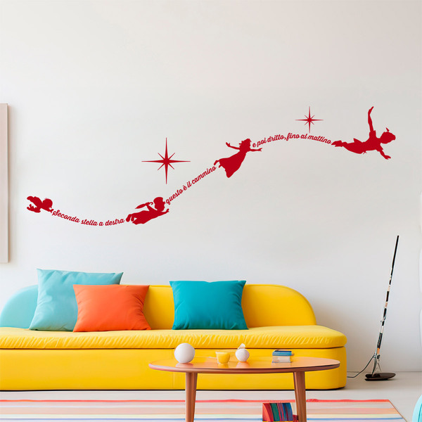 Stickers pour enfants: Peter Pan typographique en italien