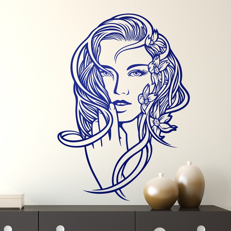 Stickers muraux: Coiffure florale