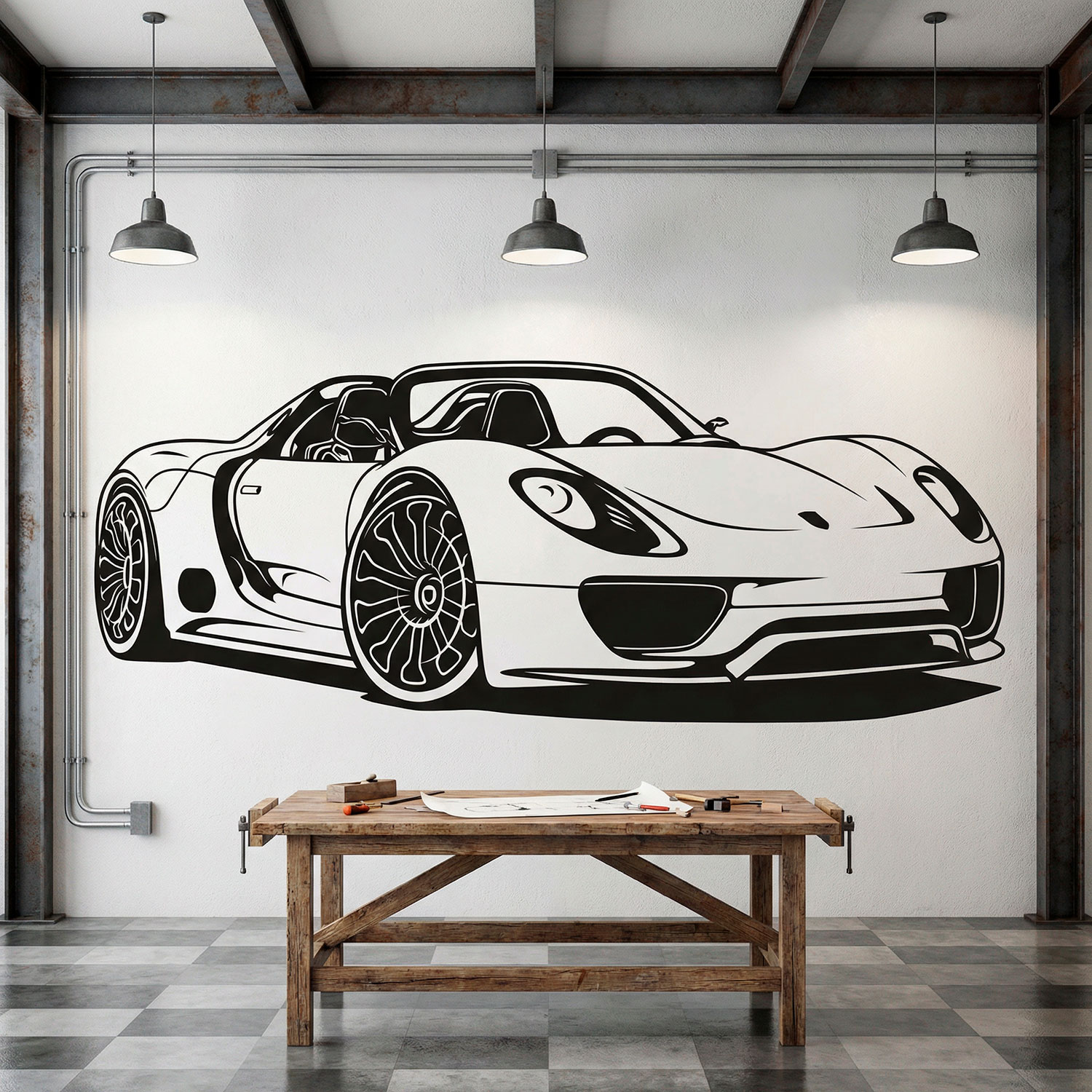 Stickers muraux: Porsche 918 Spyder
